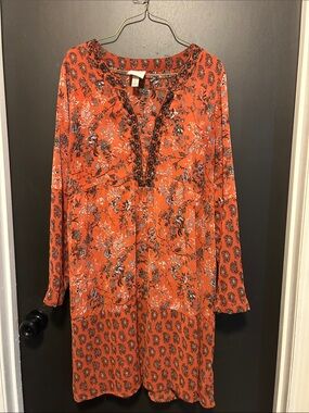 Knox Rose Orange Floral Mini Dress